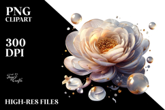Glossy Ranunculus in Material, PNG Product Image 2