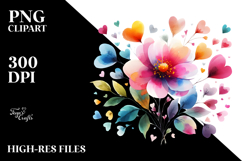 Watercolor Washed Flower PNG Product Image 2