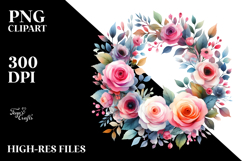 Colorful Wreath with Pink Roses Product Image 2