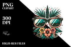 Tropical Beach Sunglasses Clipart Product Image 2