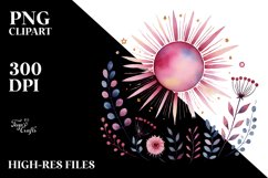 Smiling Pinkish Sun, Transparent PNG Product Image 2