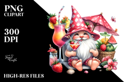 Cool Gnome Drinking a Cocktail, Transparent PNG Product Image 2