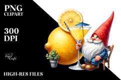 Whimsical Gnome Drinking Cocktail PNG Product Image 2