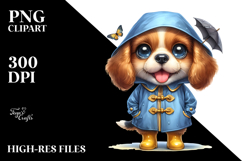 Expressive Puppy Standing Up | Sublimation Clipart Product Image 2