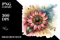 Abstract Wooden Stained Sunflower Product Image 1