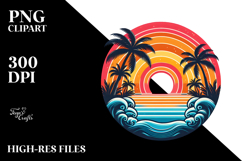 Tropical Rainbow Sunset, 20 oz Tumbler PNG Product Image 2