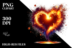 Fiery Heart, Transparent PNG Product Image 2