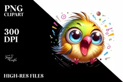 Colorful Small Baby Finch | Clipart Product Image 3