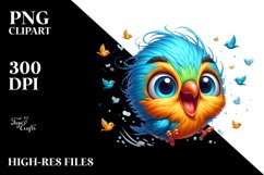 Colorful Small Baby Finch | Clipart Product Image 3