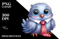 Funny Watercolor Dove Sitting Tie Product Image 1