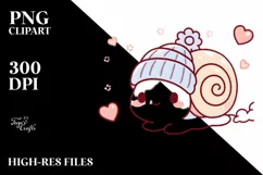 Simple Winter Baby Snail PNG Product Image 1