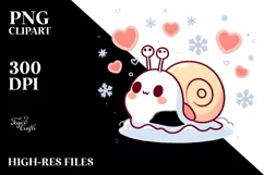 Simple Winter Baby Snail PNG Product Image 3
