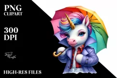 Revolted Baby Unicorn Posing PNG Product Image 3