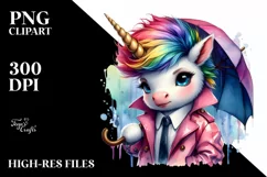 Revolted Baby Unicorn Posing PNG Product Image 1