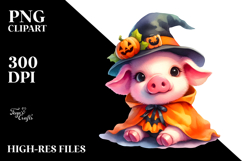 Baby Pig Halloween PNG Product Image 2