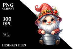 Cute Smiling Gnome in Bucket Product Image 2