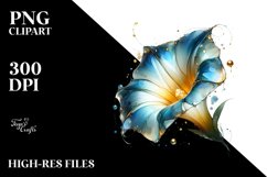 Abstract Glossy Morning Glory Clipart Product Image 1