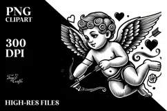 Tattoo Style Cupid PNG Product Image 2