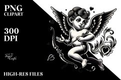Tattoo Style Cupid, Transparent PNG Product Image 2