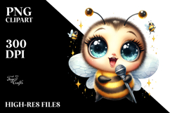 cute Bee Singer Look PNG Product Image 2
