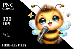 cute Bee Singer Look PNG Product Image 2