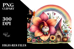 Gnome House Made of Large Flower Product Image 2
