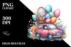 Car with Easter Eggs, PNG Product Image 2