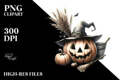 Funny Jack-o-Lantern, Whimsical PNG Product Image 2
