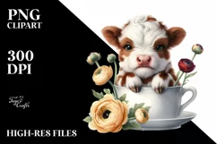 Colorful Highland Cow Animal Print Smiling | Sublimation Product Image 3