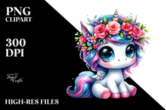 Cute Unicorn Drawing, Style PNG Product Image 2