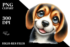 Cute Beagle with Big Eyes, PNG Product Image 2