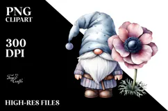 Cute Anemone Garden Gnome PNG Product Image 2