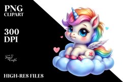 Cute Baby Unicorn Posing as Johny Bravo | Sublimation | Product Image 1