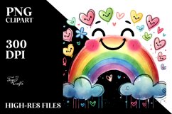 Simple Smiling Rainbow, Transparent PNG Product Image 2