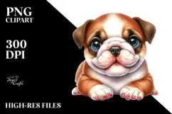 Happy Baby Bulldog PNG Product Image 2