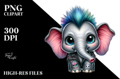 Cute Baby Elephant PNG Product Image 2