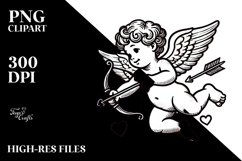 Simple Lineart Cupid PNG Product Image 2
