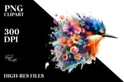 Artistic Vibrant Bird Flowers Product Image 3