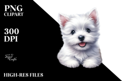Baby West Highland White Terrier Watercolor PNG Product Image 2