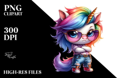 Vibrant Unicorn in Watercolor, High-Res PNG Product Image 2
