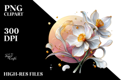 Glossy Narcissus in Material, PNG Product Image 2