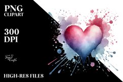 Watercolor Heart PNG Product Image 2