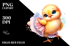 Smiling Baby Chicken with Dramatic Pose Vibrant PNG Product Image 2