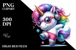 Dancing Baby Unicorn, Funny and Expressive PNG Product Image 3