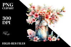 Abstract Bottle with Cherry Blossom Product Image 2