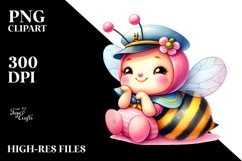 baby Bee on Sailor Resting, Transparent PNG Product Image 2