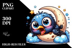 Napping Baby Kingfisher PNG Product Image 2