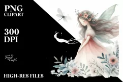 Whimsical Fairy Illustration, High-Res PNG Product Image 3