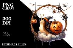 Snail Halloween Cloud PNG Product Image 2