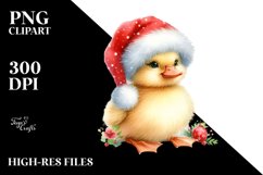 Cute Baby Duck,Watercolor PNG Product Image 3